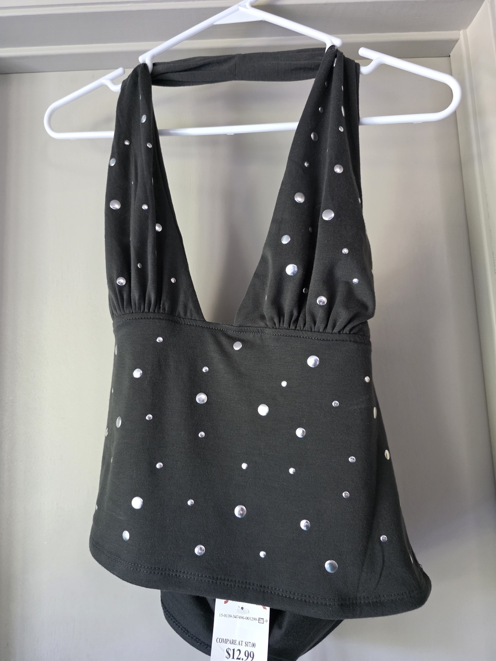 Vigoss Gray Halter Bandeau Top
